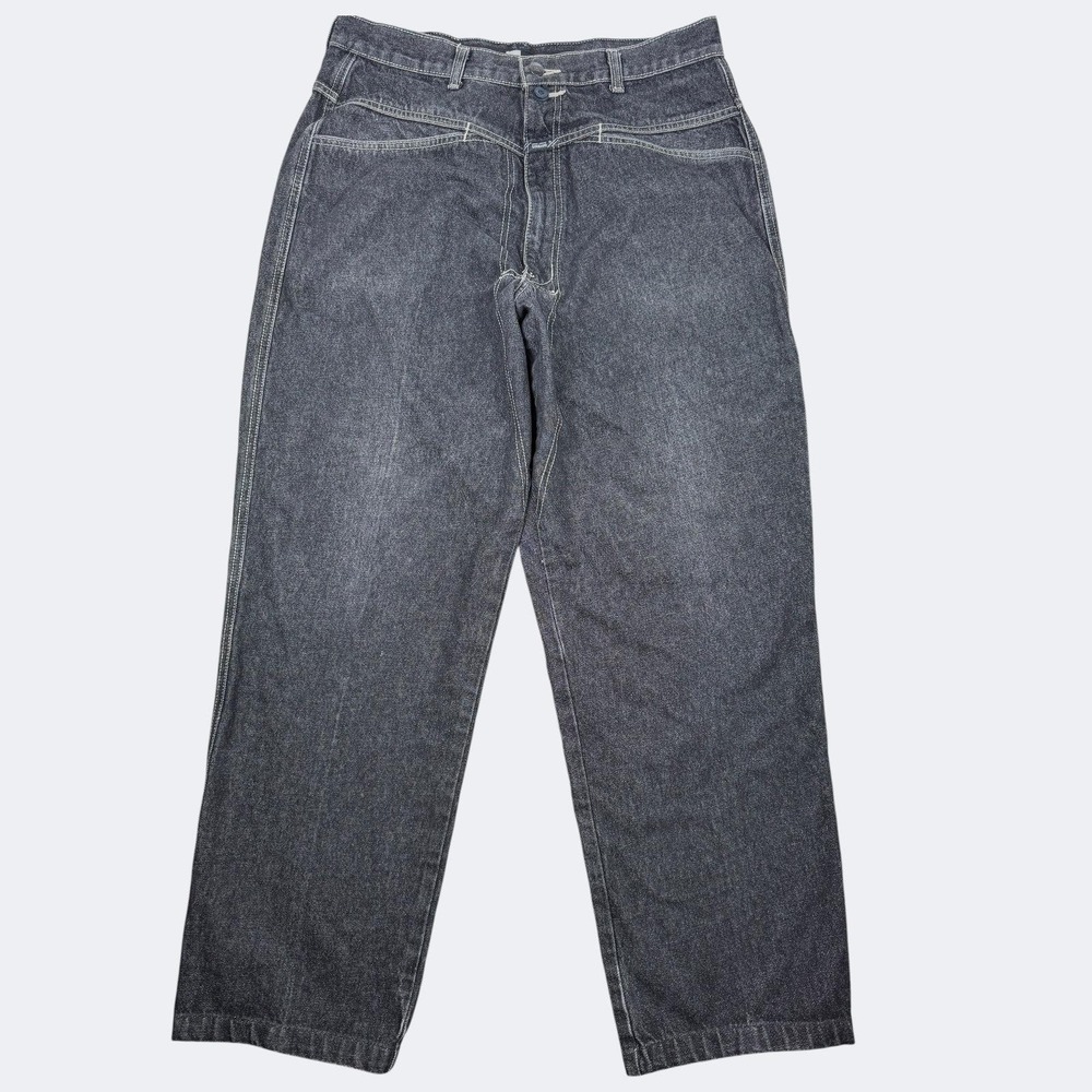 Marithé François Girbaud‎ Carpenter Cargo Jeans Mens 36x35 Dark Wash Vtg 90s Y2K